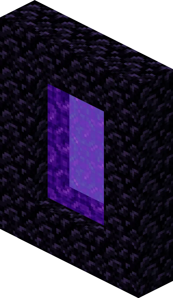Nether Portal — hidden inside the floating Minecraft logo