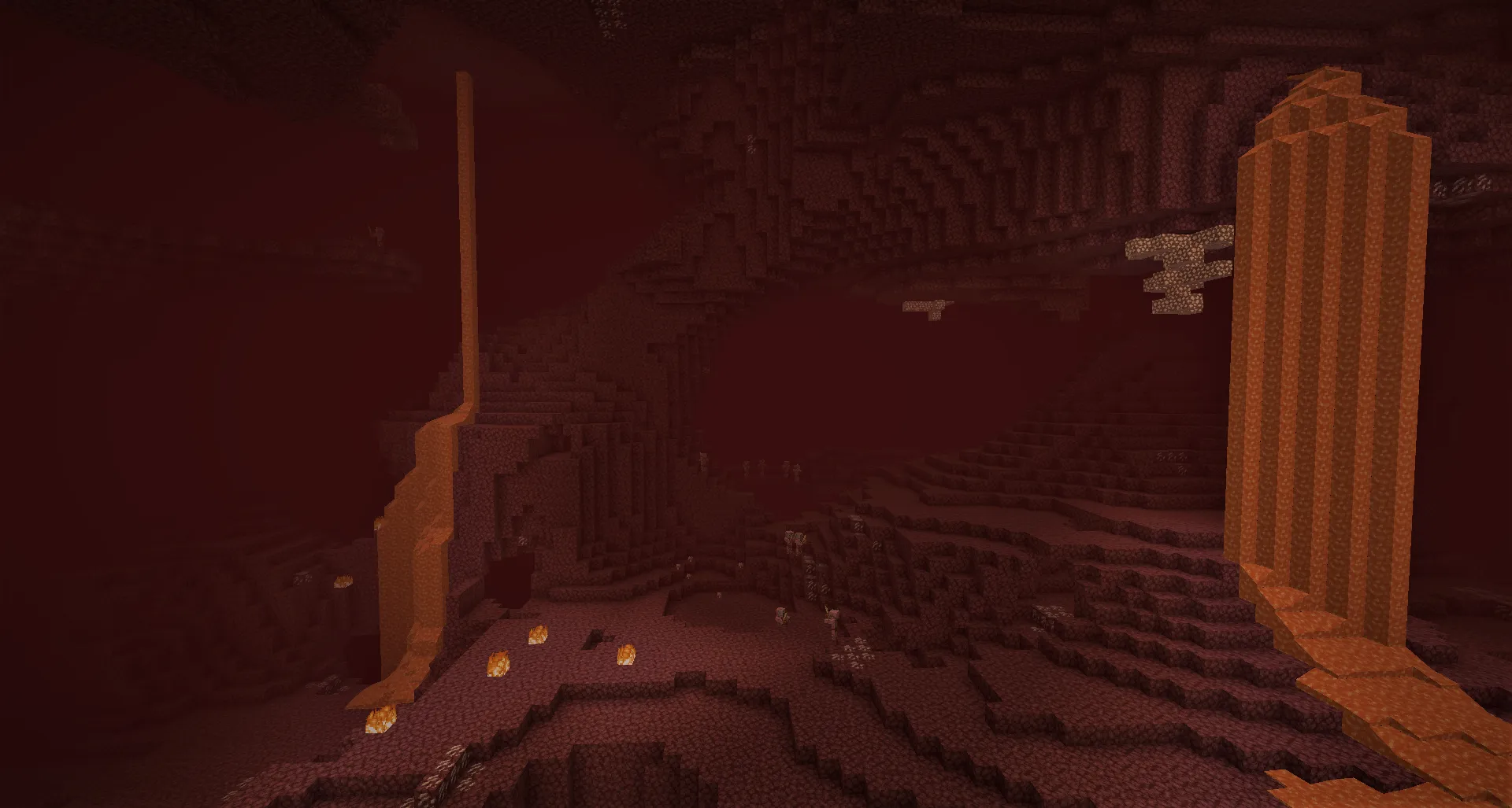The Nether in Minecraft — one of the most demanding environments to render on PS3's 256MB RAM